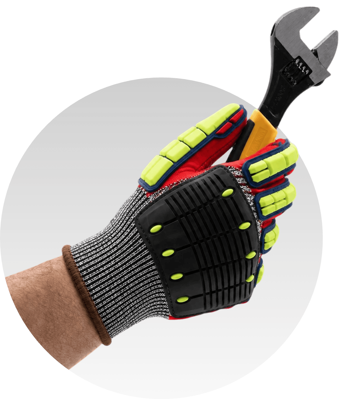 Protective work glove with wrench
