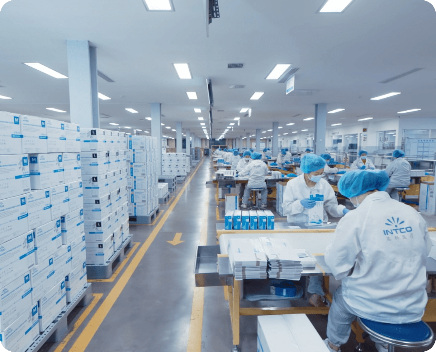 INTCO Medical Diamond Textured Nitrile Gloves: The first choice for industrial labor protection.