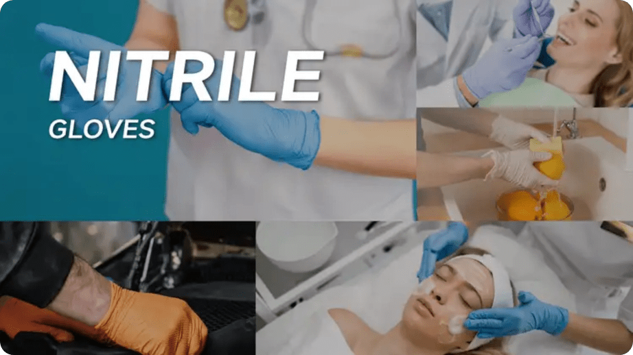Sterile, single-use, powder-free nitrile exam gloves (pairs) are intended to be used for medical purposes for cross-contamination protection of the patient and examiner.