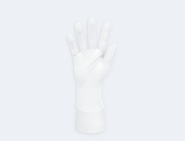 INTCO medical white nitrile gloves