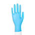 Disposable nitrile gloves with a 9-inch cuff providing puncture resistance and light chemical splash protection for industrial use.