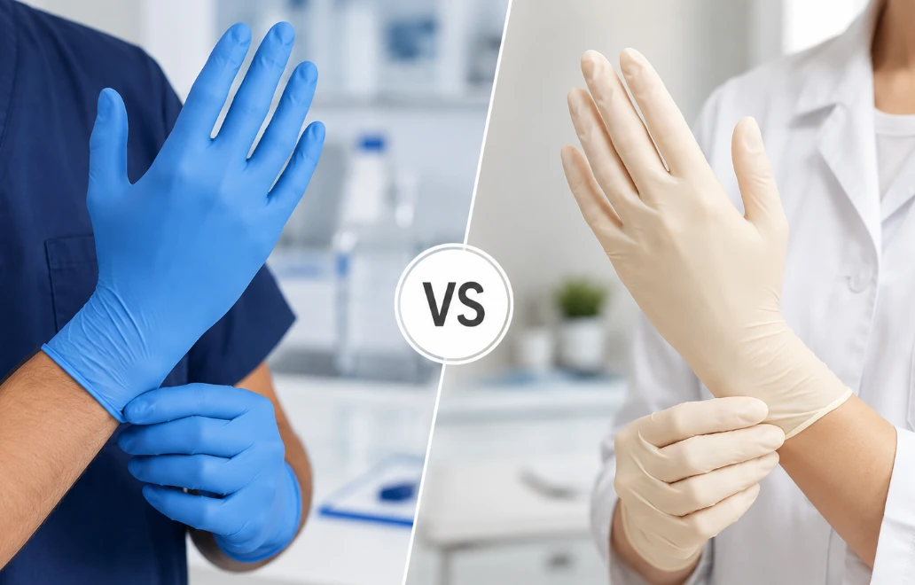 Nitrile vs. Latex Gloves Comparison for Professional Use