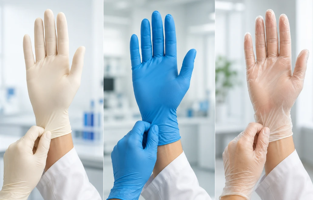 Preparing to Wear Latex, Nitrile, and Vinyl Gloves